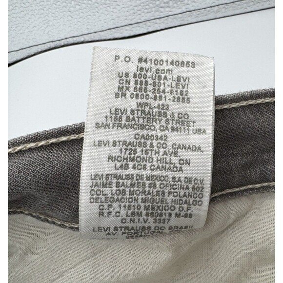 VTG Levis 501 Jeans Mens 44x30 Gray Button Fly Straight Leg Red Tab Mexico - Picture 13 of 15